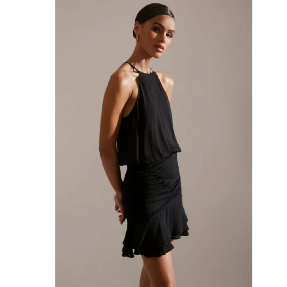 New Krisa x Revolve Asymmetrical Ruched Dress